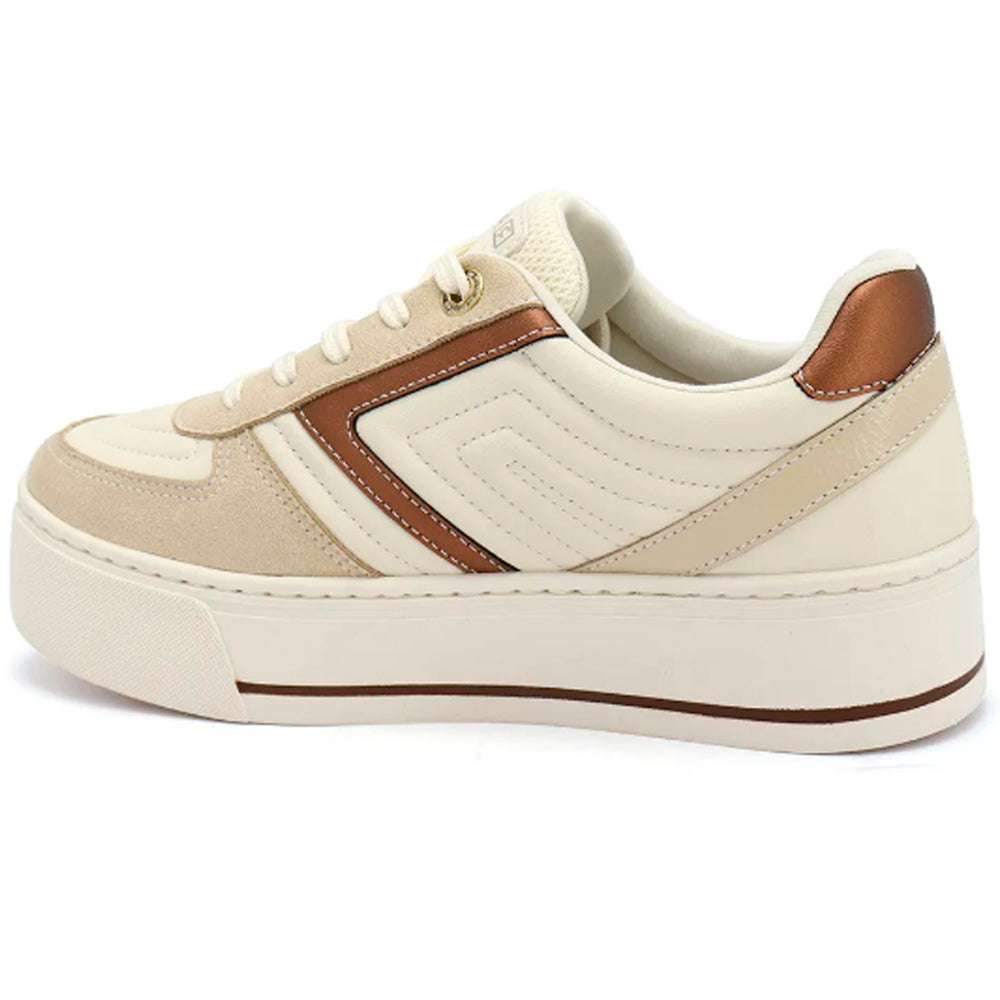 TENIS ESPORTIVO EM SINTETICO FEMININO SOLADO SINTETICO - CAMURÇA PLUS/PALHA