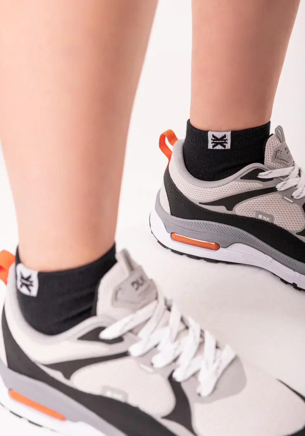 Kit 5x Meia cano baixo feminina preto dlk