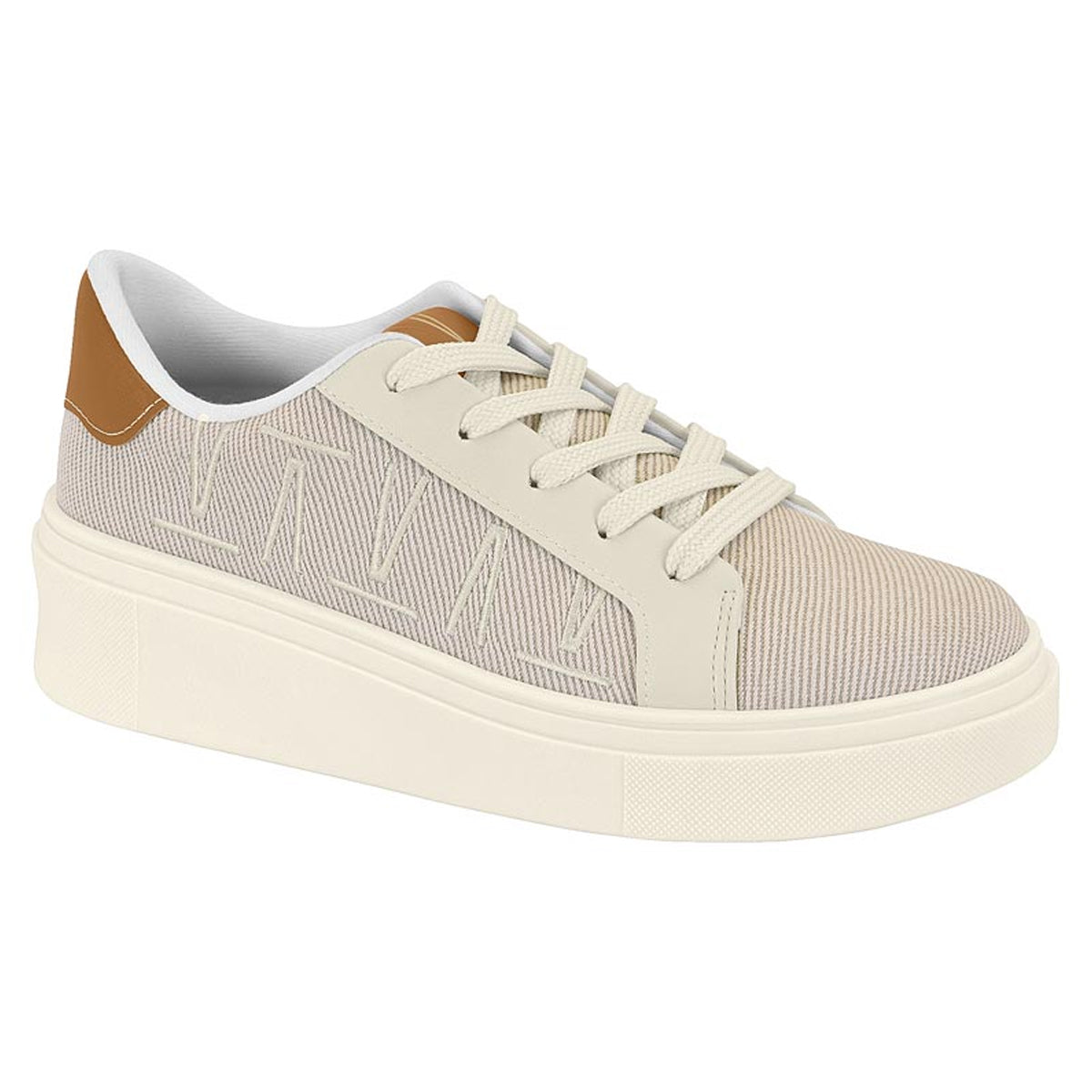 Tênis Casual Vizzano Recortes Branco Feminino