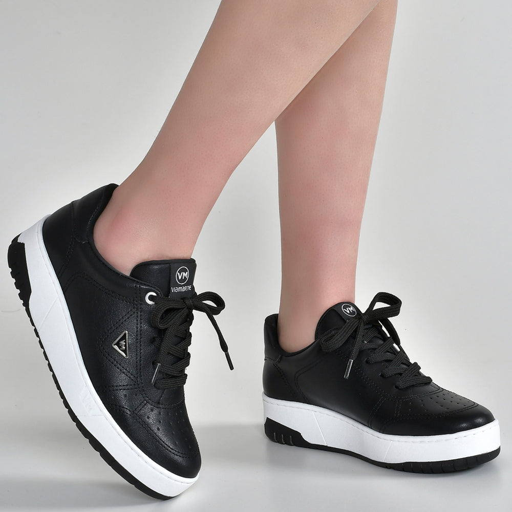 TENIS 042-008-01 EM SINTE PRETO/PRETO