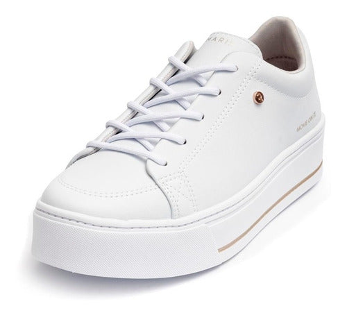 Tênis Ramarim Casual Branco Ouro Caixa Alta Feminino