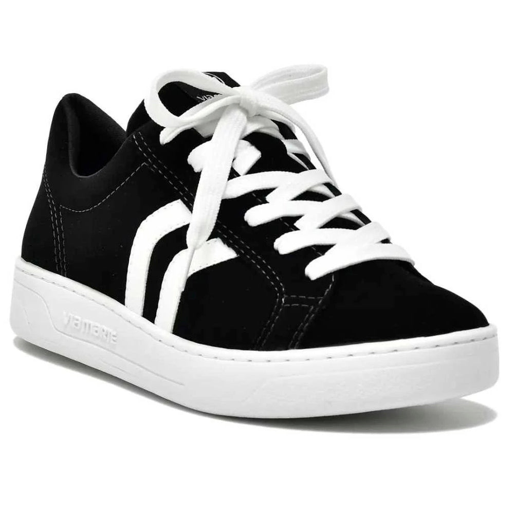 TENIS 064-001-01 EM SINTE PRETO/BRANCO