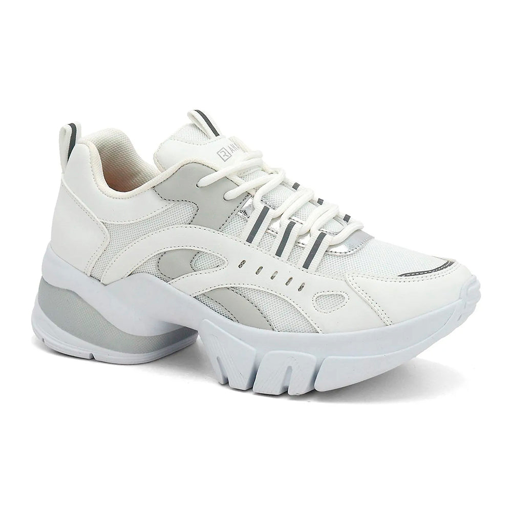 TENIS ESPORTIVO EM TEXTIL FEMININO SOLADO SINTETICO - CABEDAL OURO/BCO/GREY