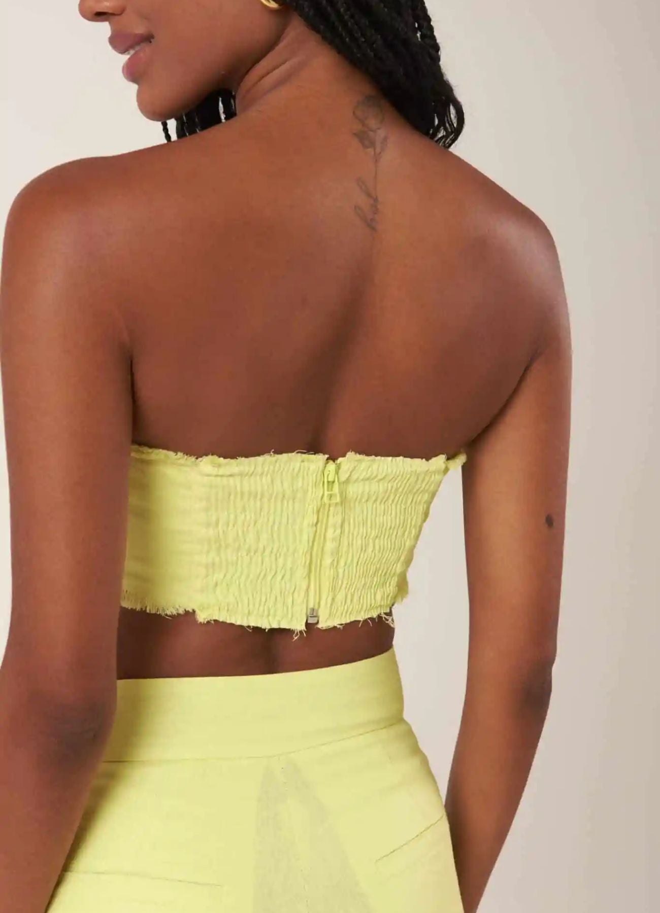 Top de Linho verde-melão Milena