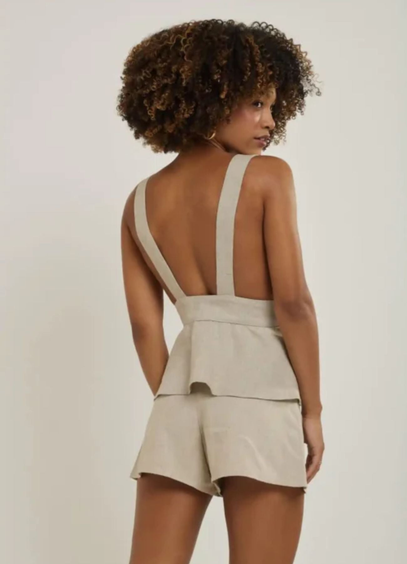 Top de linho areia Isa