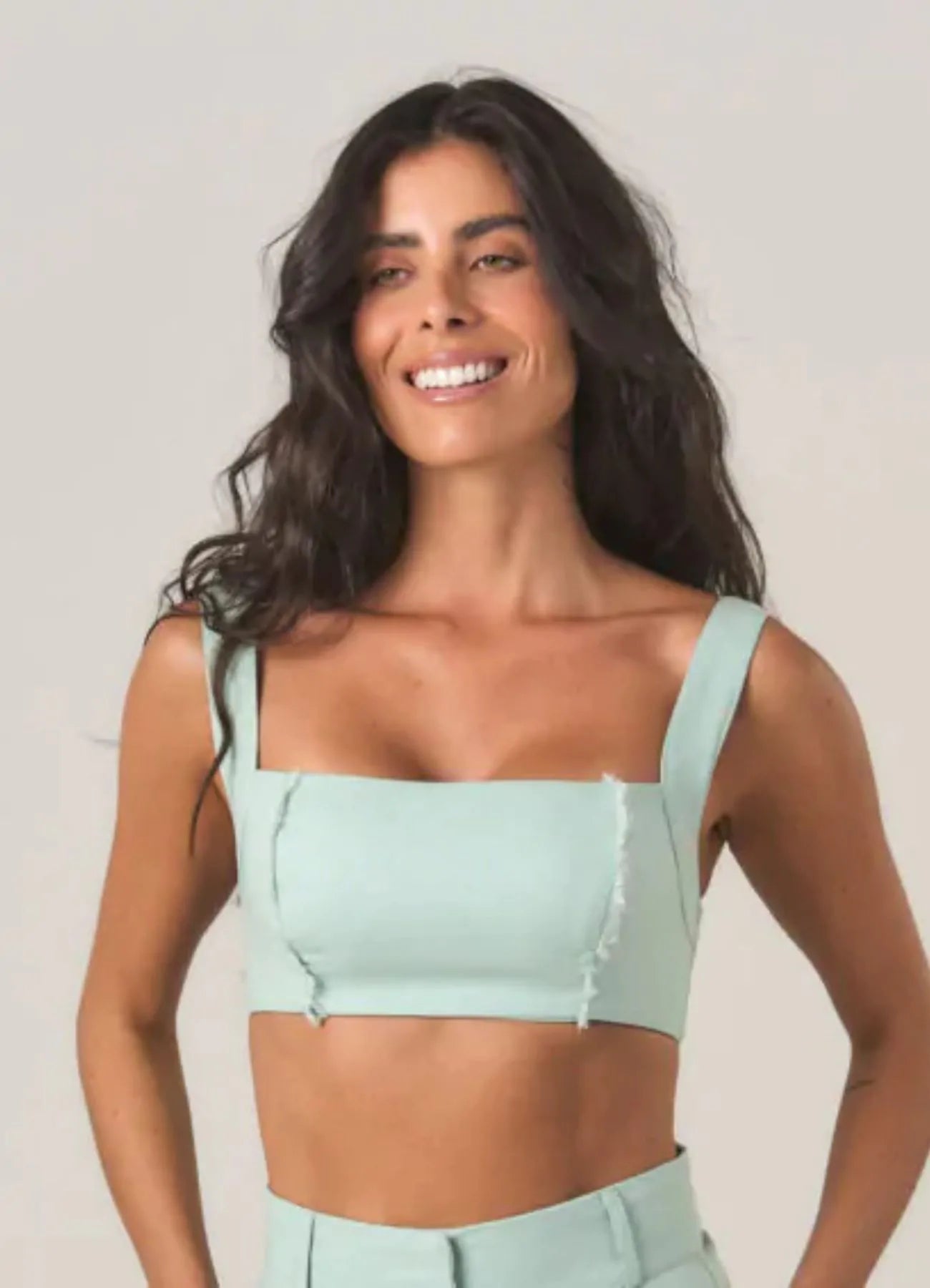 Top de Linho verde-menta Paola