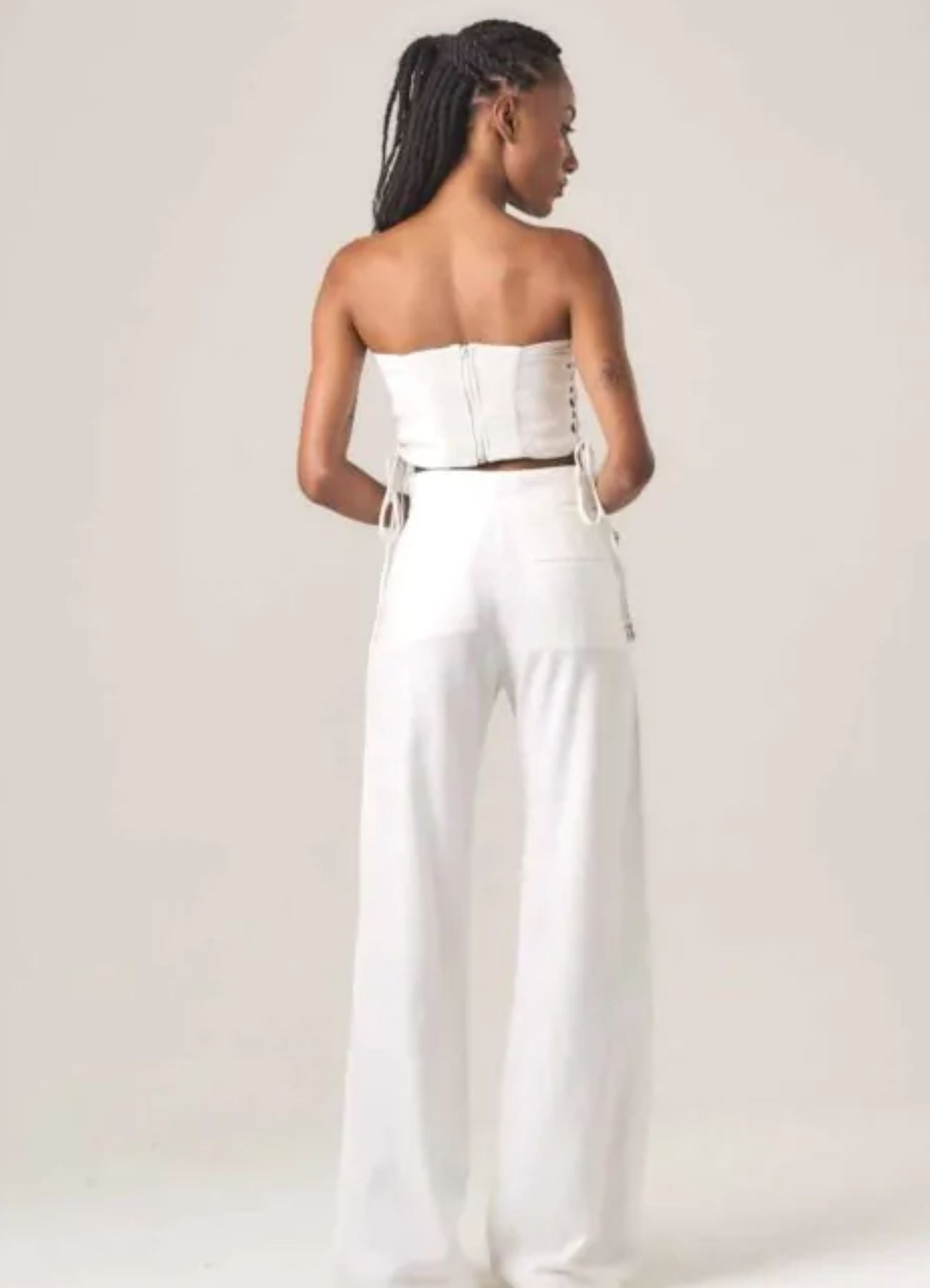 Top de linho off-white Marcela