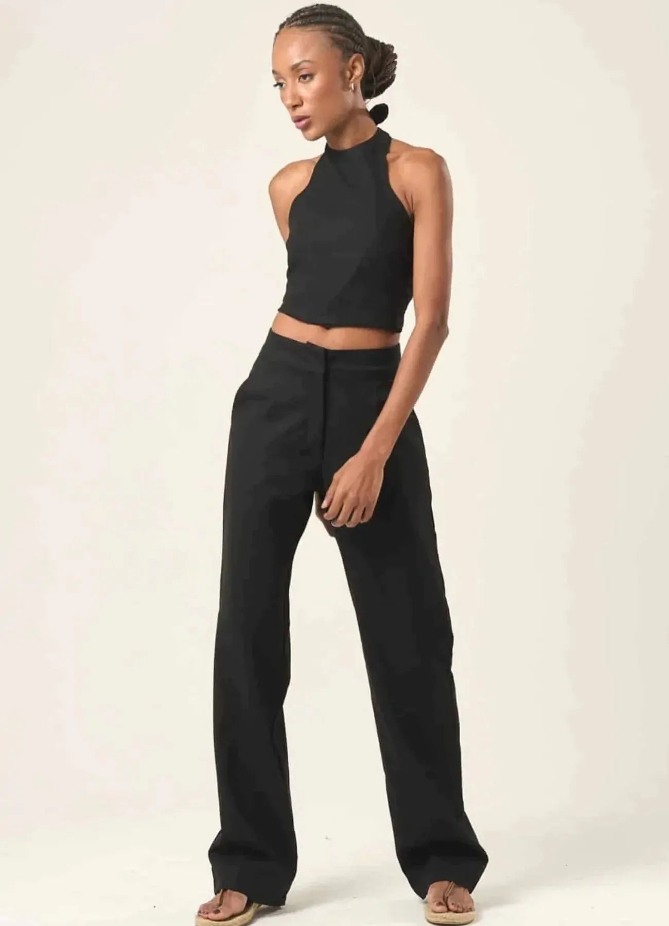 Calça de linho preto Elisa