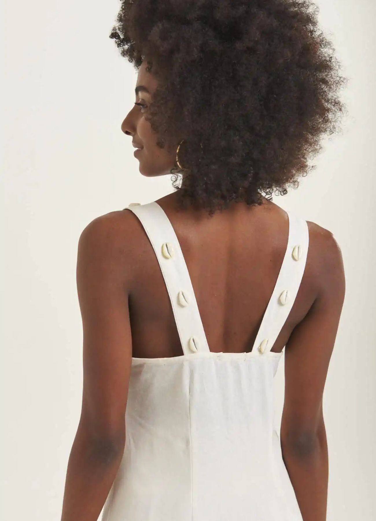 Tunica de linho off-white Mel