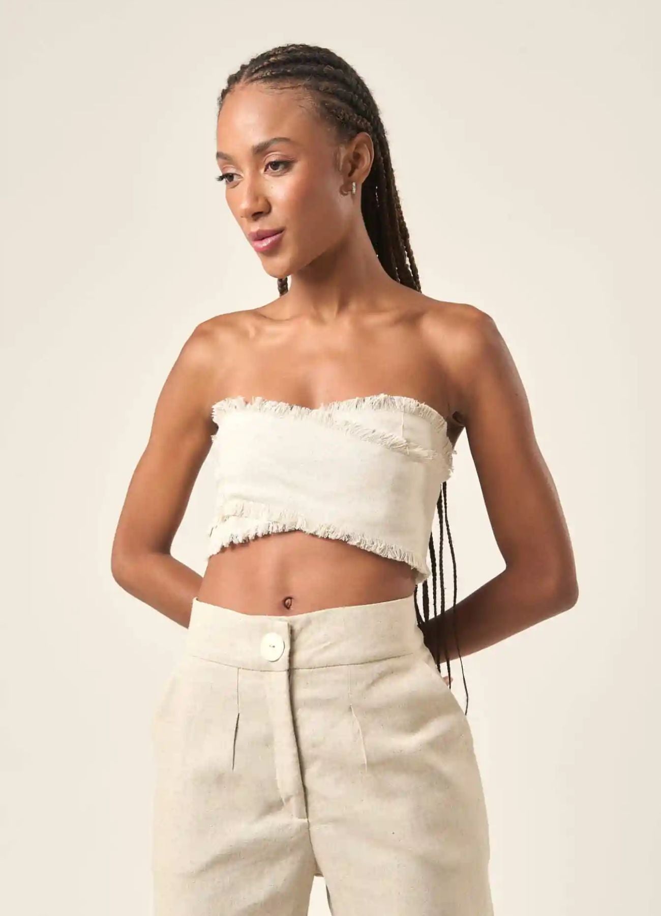 Top de Linho areia Milena