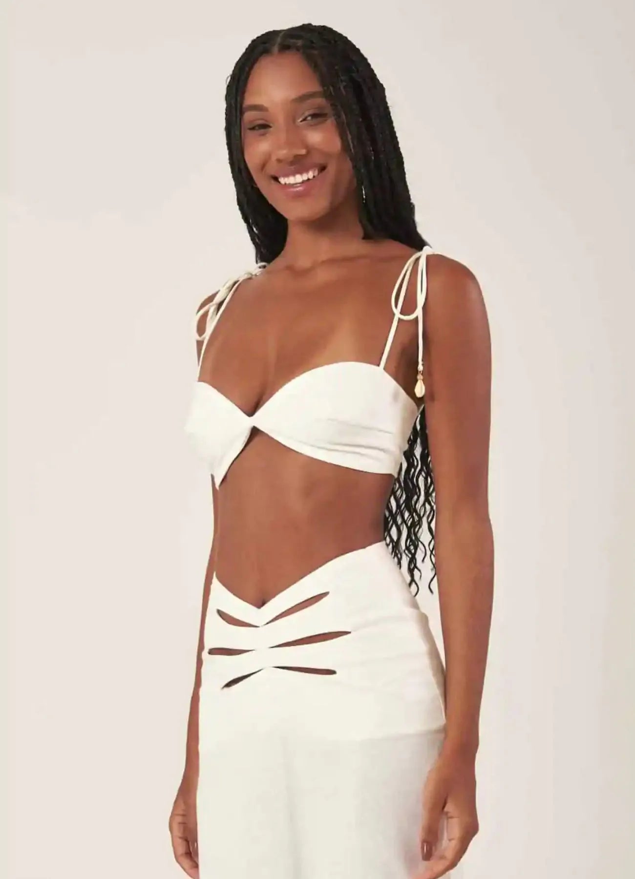 Top de Linho off-white Maria