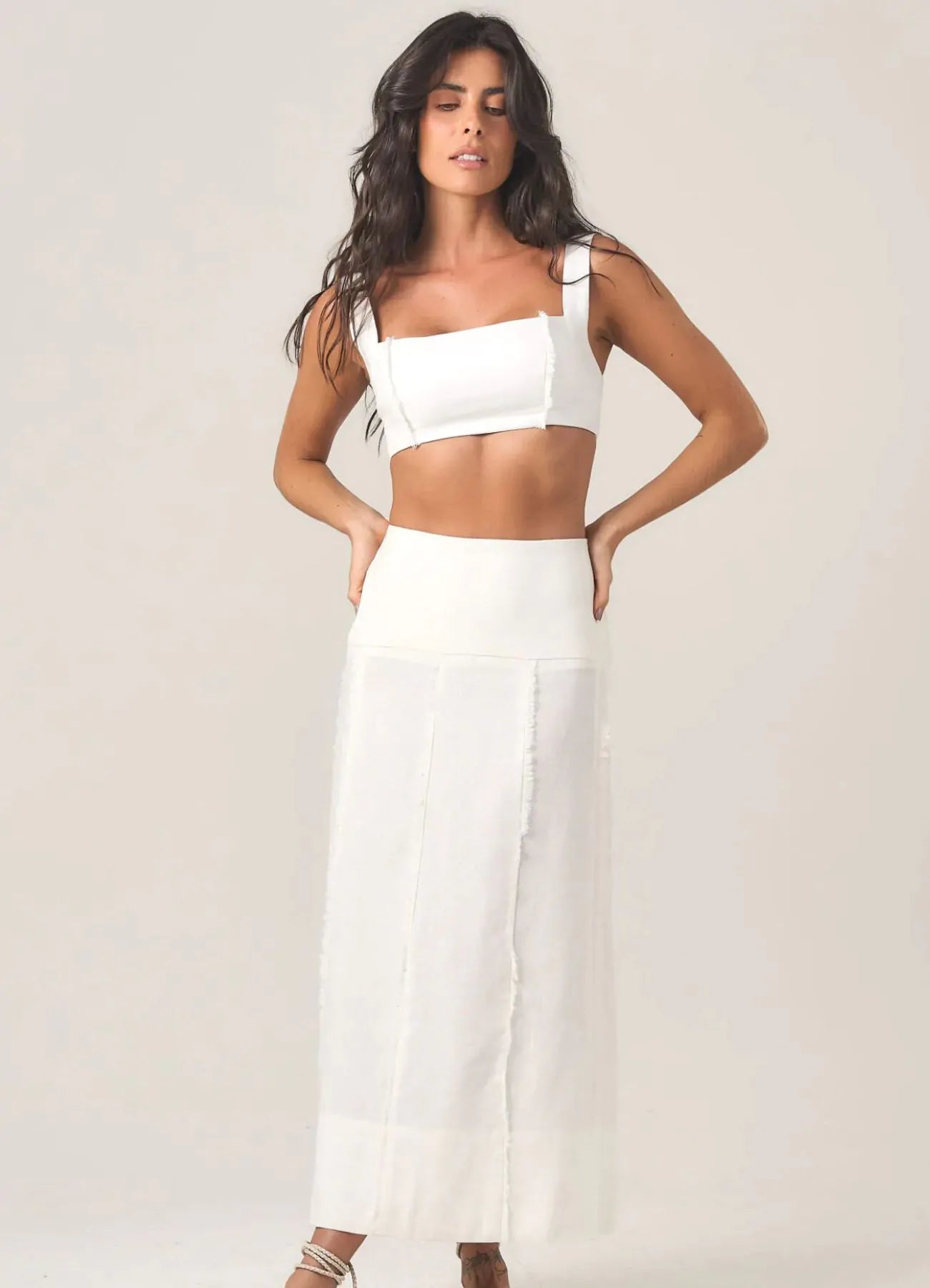 Top de Linho off-white Paola