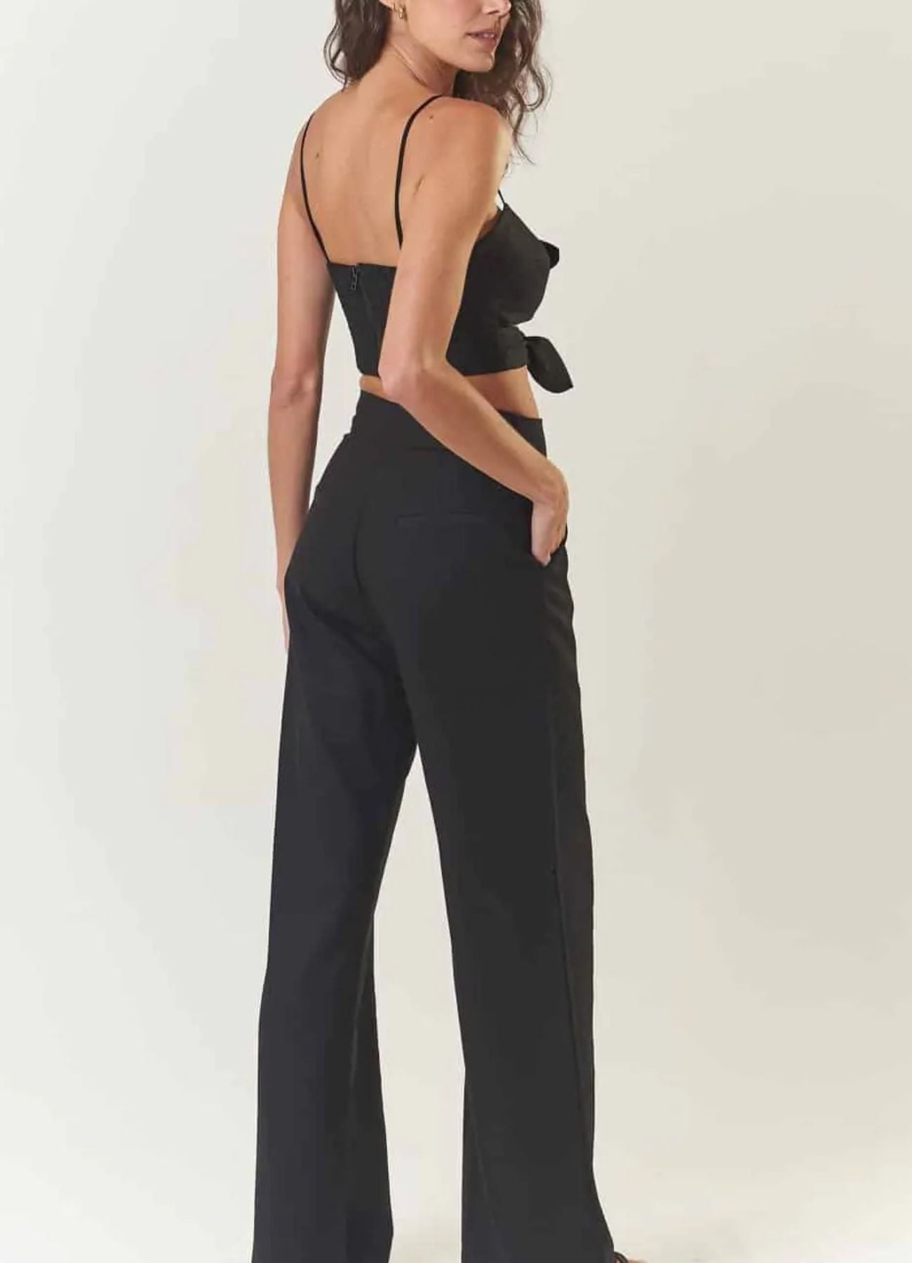 Top de linho preto Joana