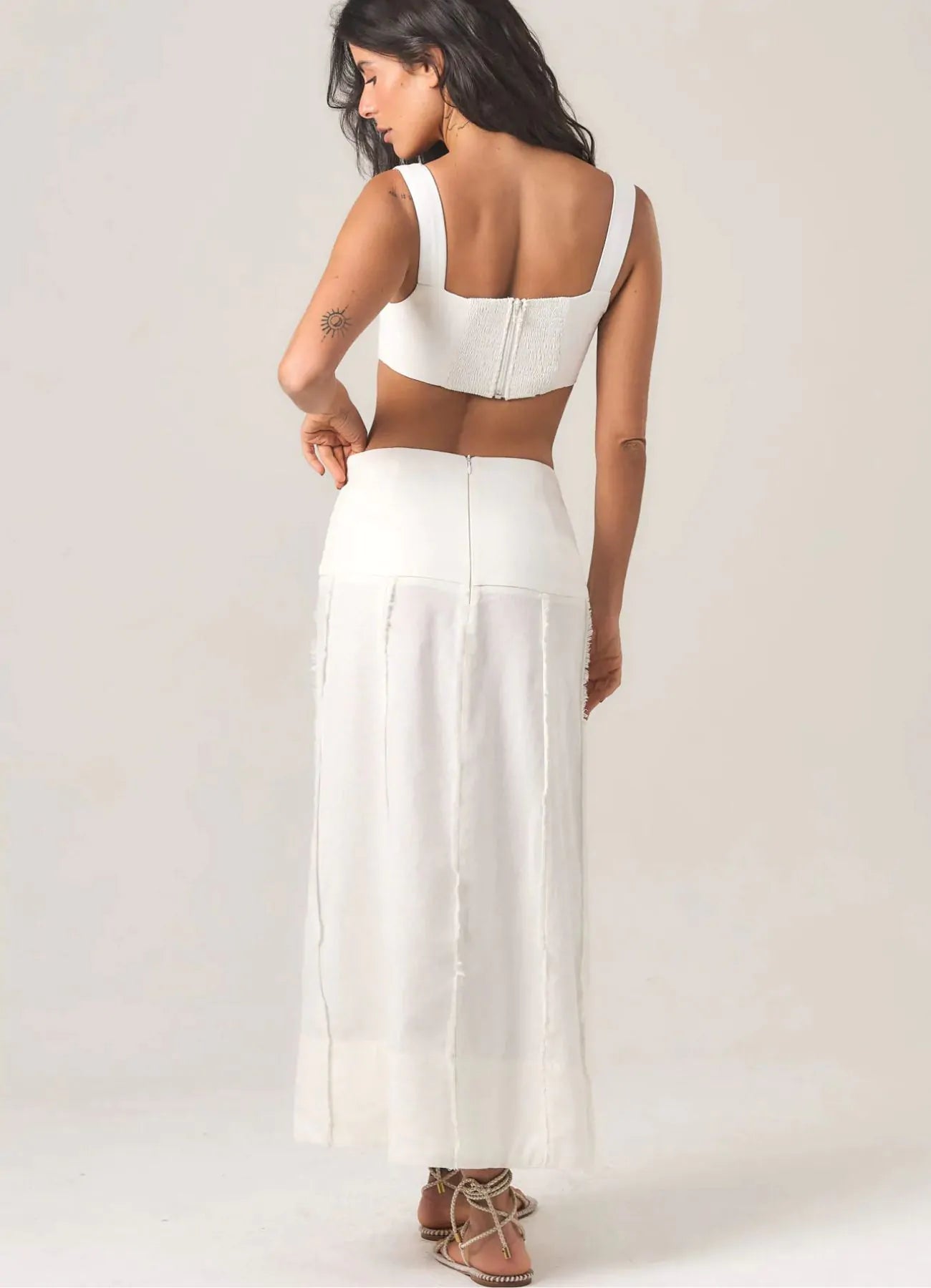 Top de Linho off-white Paola