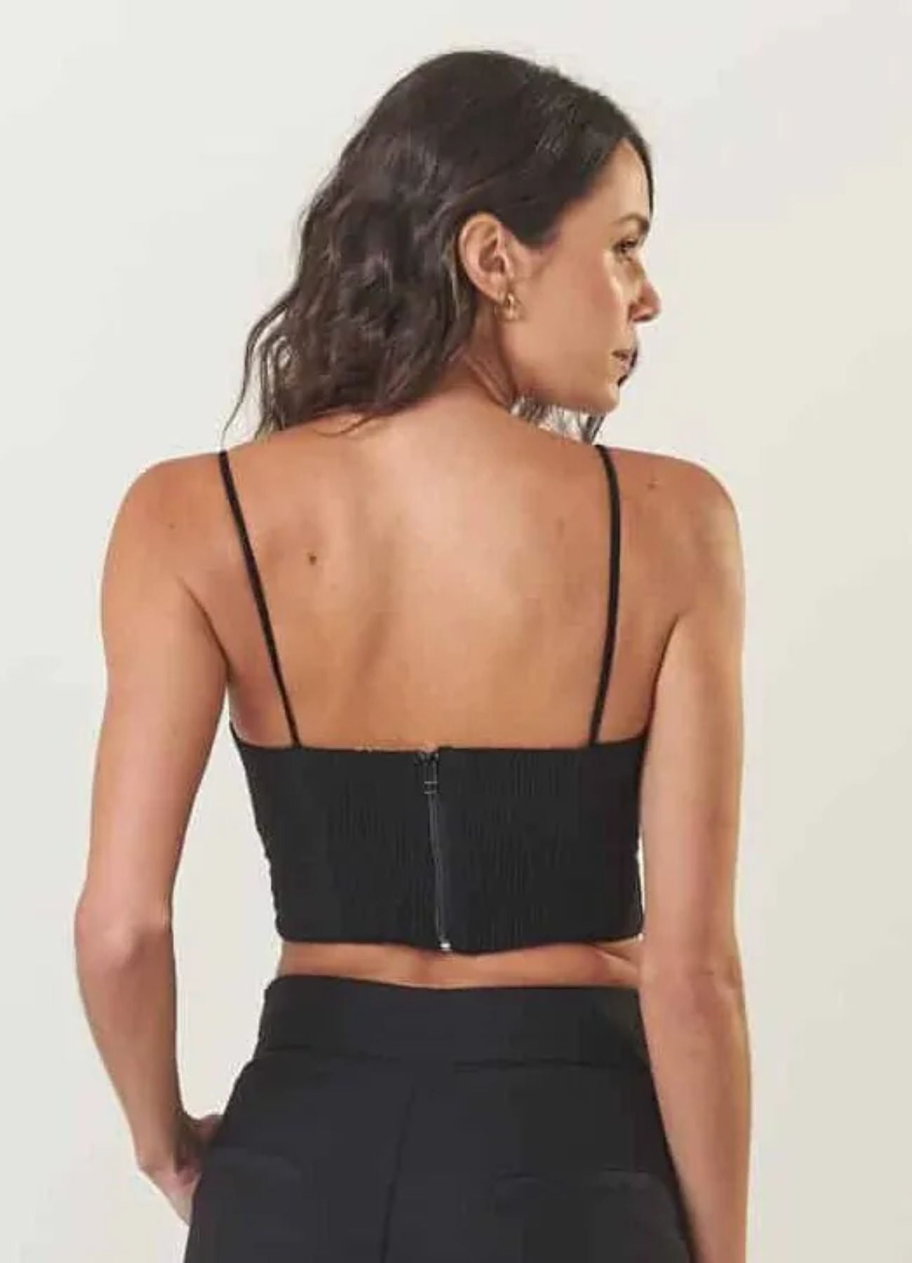 Top de linho preto Joana