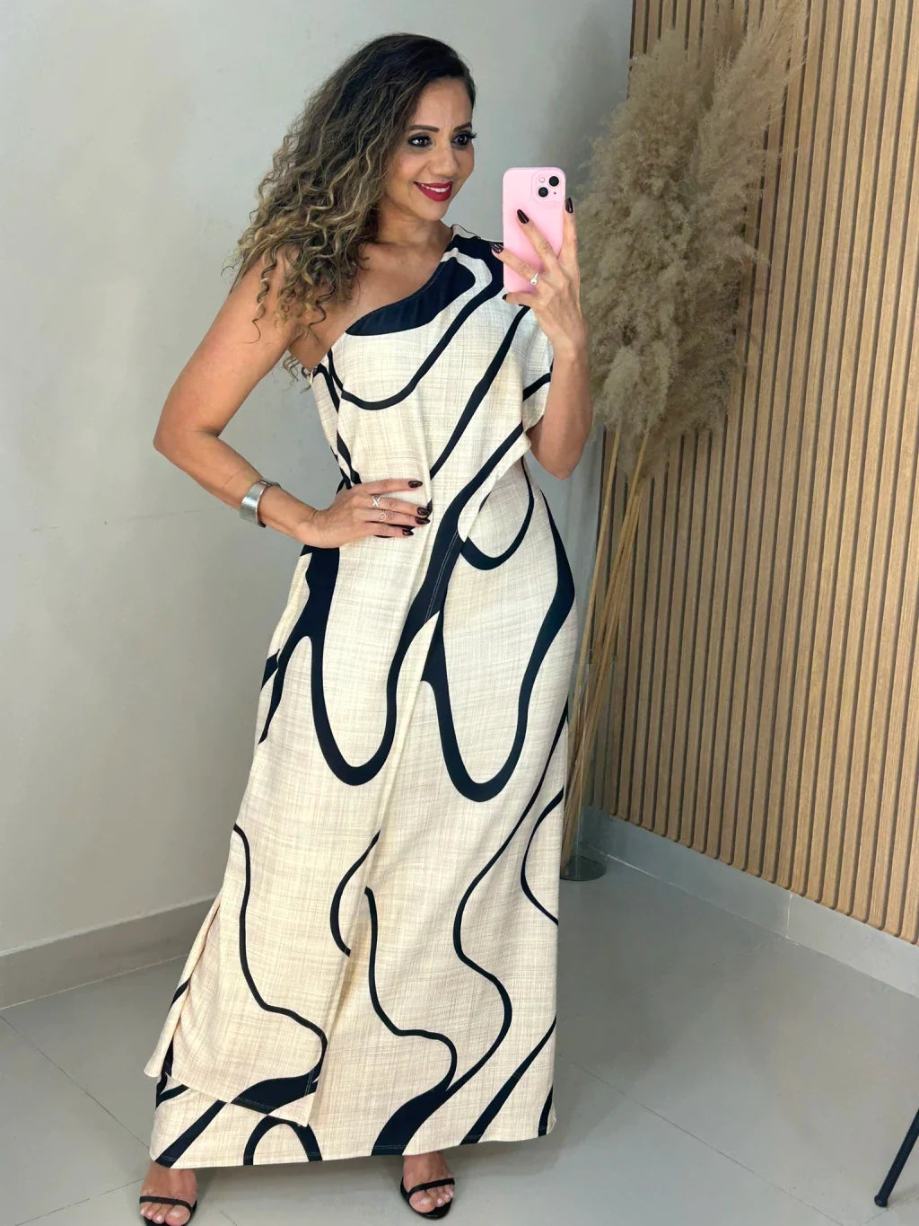 Vestido Longo uma Alça - Viscose