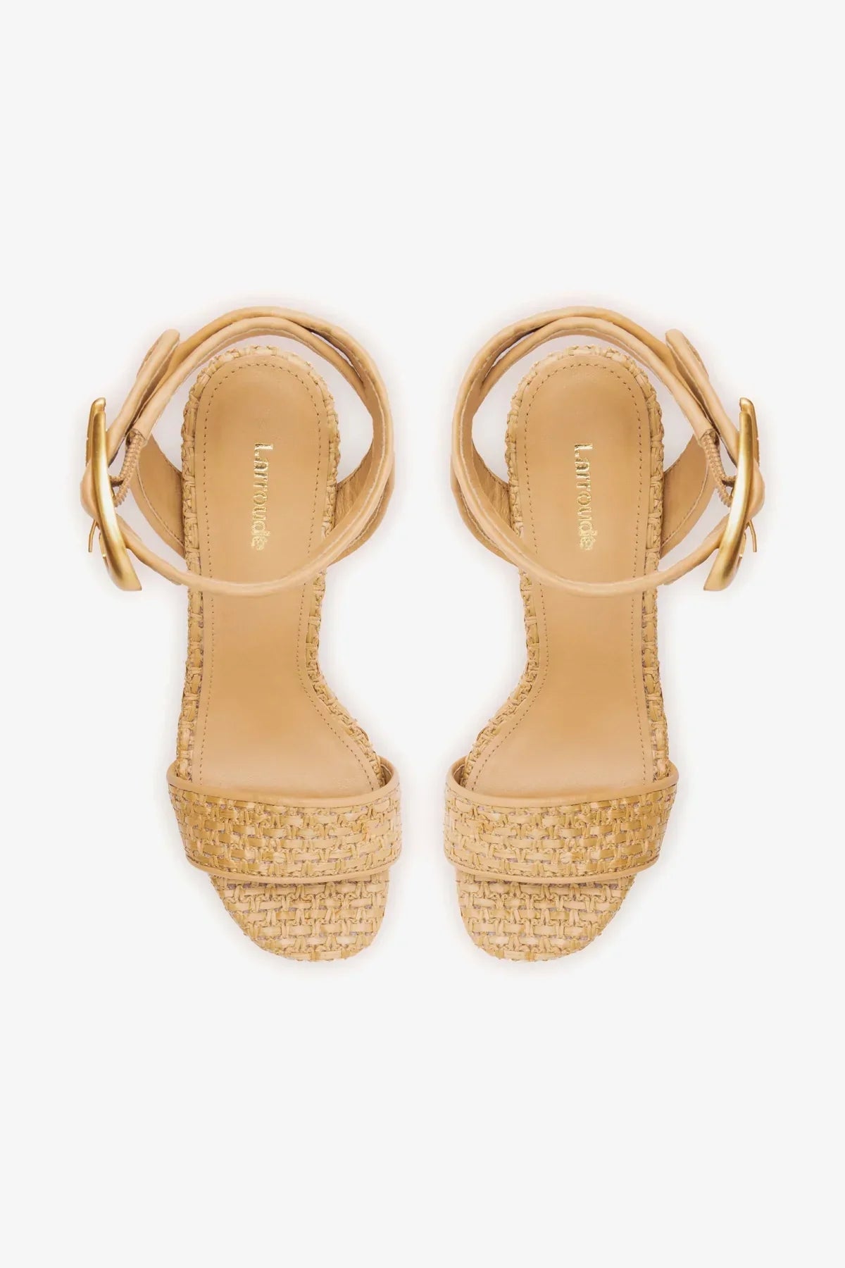 Sandália Dolly Verona Ráfia Natural e Couro Bege