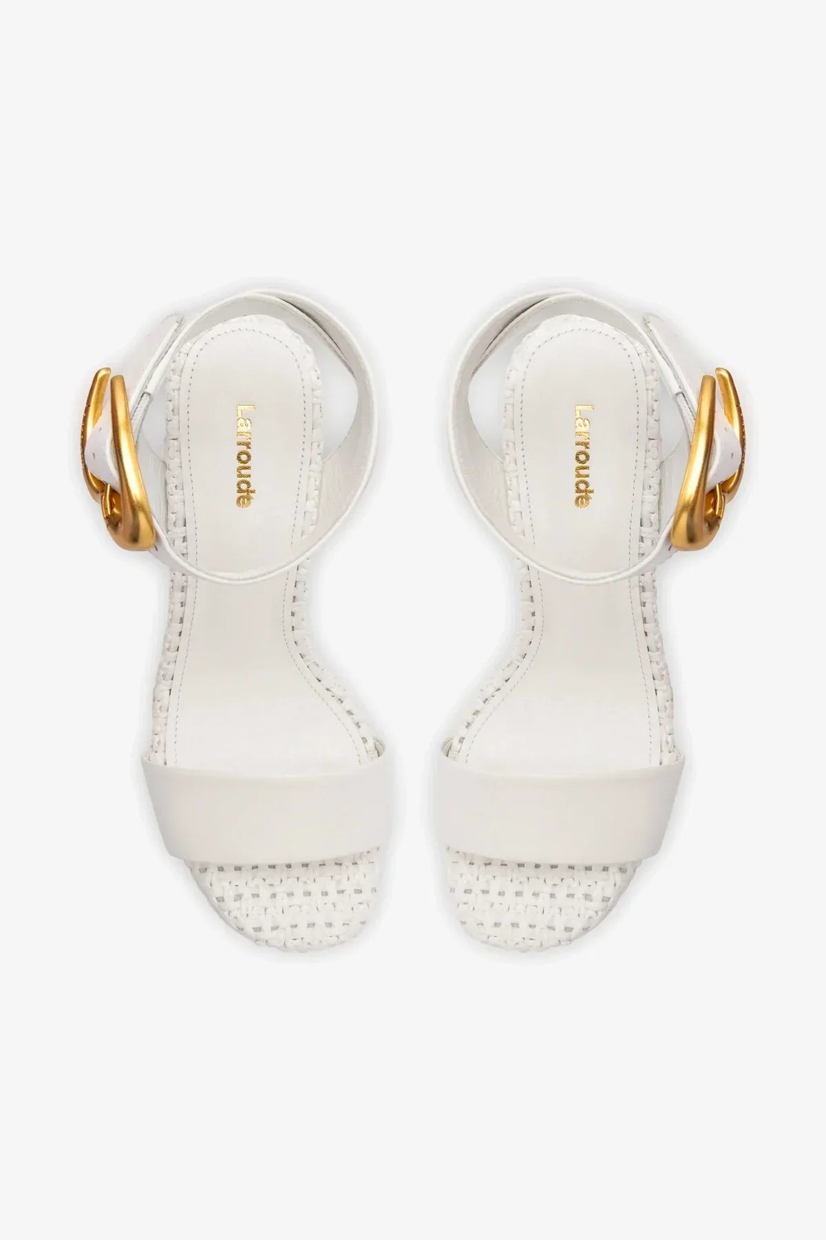 Sandália Dolly Verona Couro Branco e Ráfia Branco