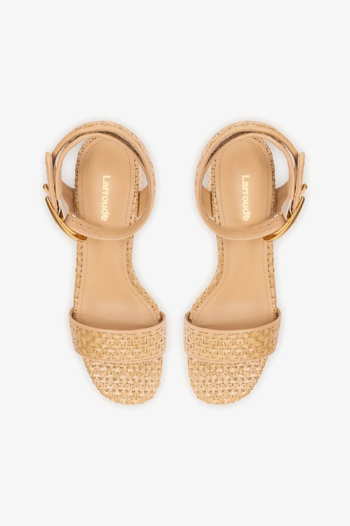 Sandália Dolly Verona Low Ráfia Natural e Couro Bege