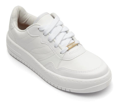 Tênis Casual Vizzano Recortes Branco Feminino