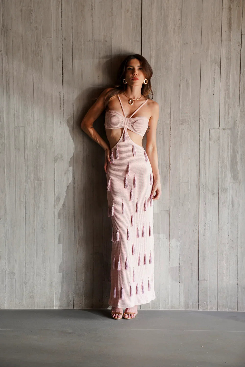 Vestido Quadrado Rosê