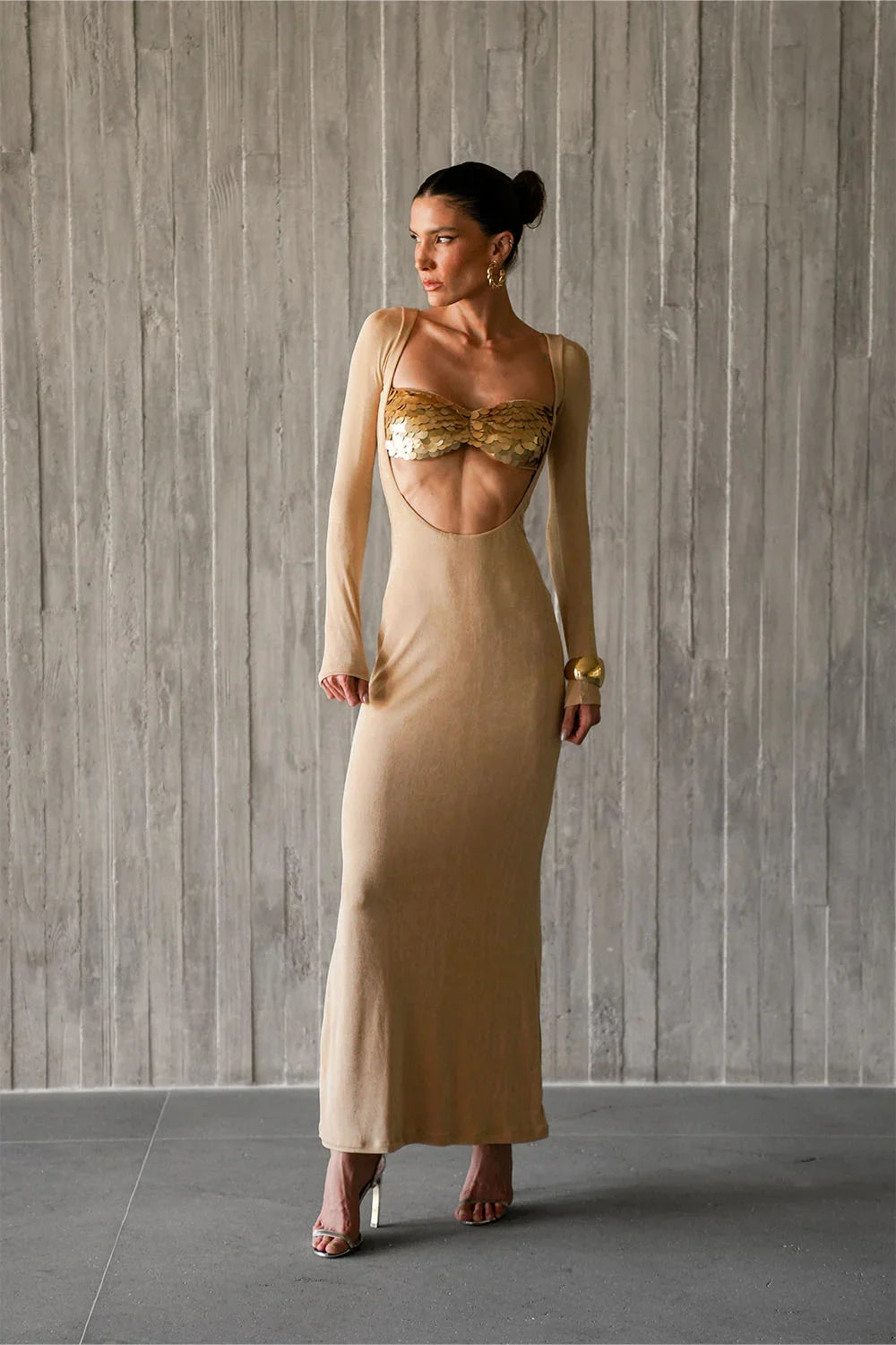Vestido Nébula Dourado