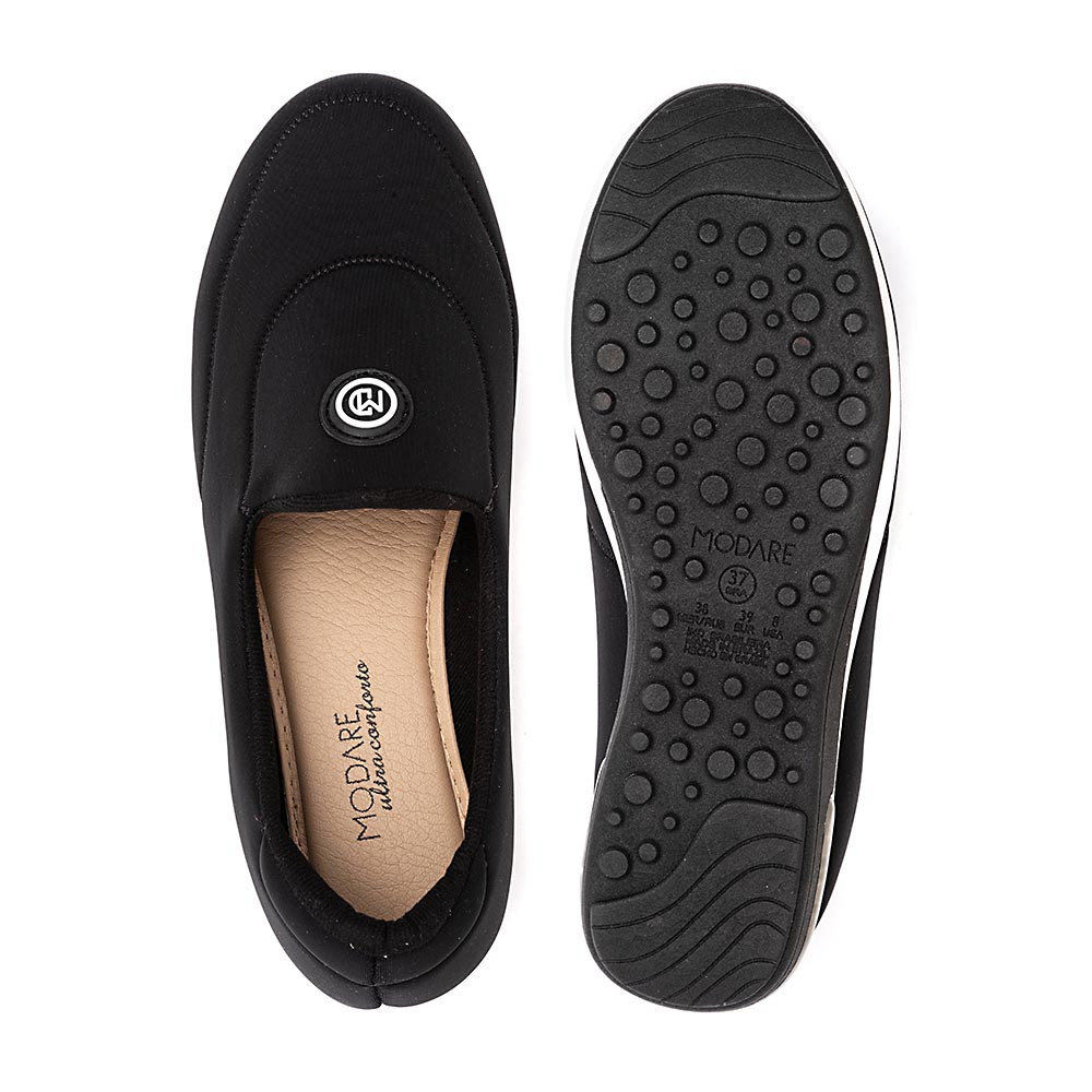 Tênis Feminino Modare Elástico Impermeável Ultraconforto Slip On Ortopédico